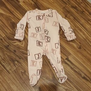 Kate Quinn Pink Alphabet Block Sleeper Size 3-6m